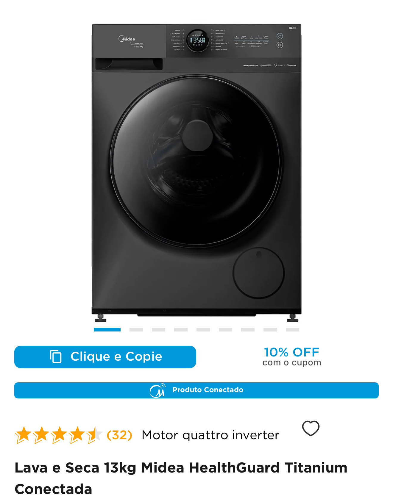 Lava e seca  midea ou 3 mil reais